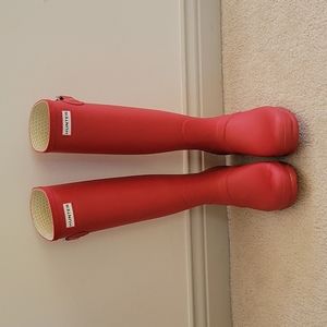 Hunter Original Tall Wellies - red US7M/8F